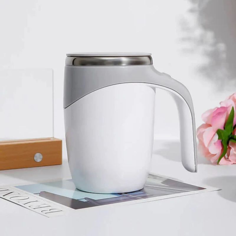 Round Stainless Steel Self Steering Mug, for Home Use, Style : Antique