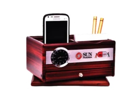 Polished Wooden Mobile Stand, Shape : Rectangular