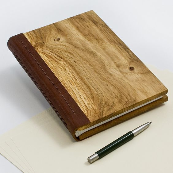 Brown Rectangular Plain Printed Staple Wooden Notebook, for Home, Office, Size : Multisizes