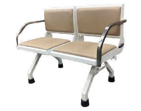 Polished Stainless Steel Plain Double Seater Waiting Chair, for Hospital, Style : Modern