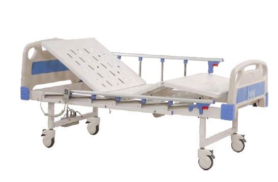 Rectangular Stainless Steel Polished Super Deluxe Fowler Bed, for Hospitals, Size : 220 L* 100 W* 60-80H cm