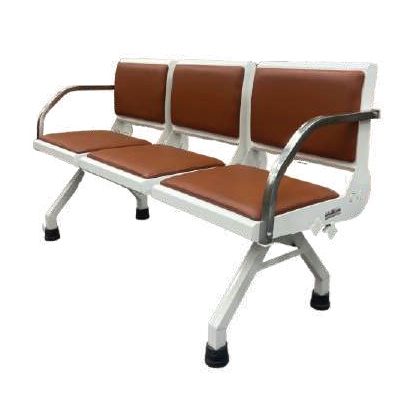 Polished Stainless Steel Plain Triple Seater Waiting Chair, for Hospital, Style : Modern