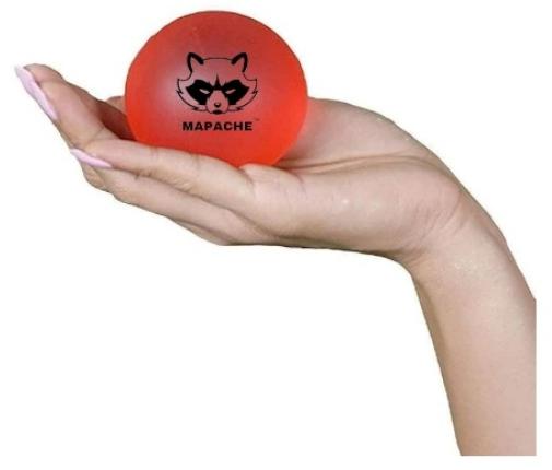 Red Round Mapache Exercise Gel Ball Stress Ball
