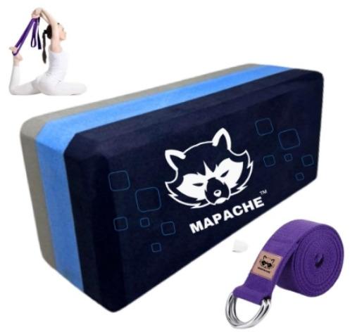 Mapache Exercise Yoga Brick With Yoga Belt