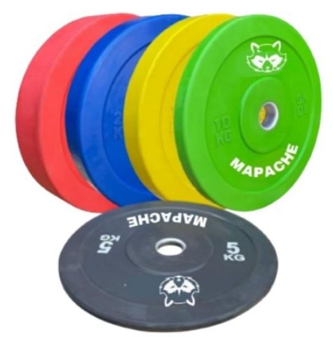 Mapache Gym Rubber Bumper Weight Plates, Color : Multicolor
