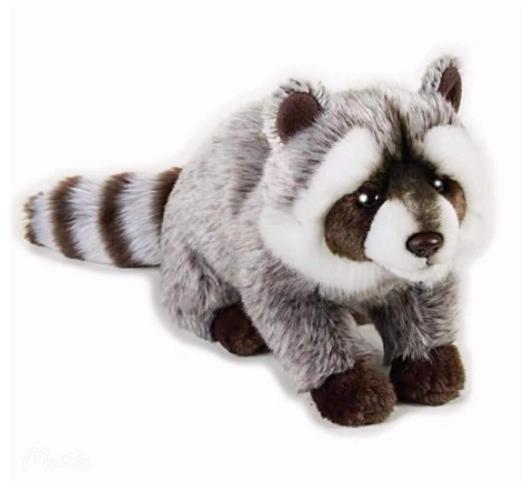 Raccoon Plush Stuffed Animal Soft Toy, for Baby Playing, Technics : Machine Made