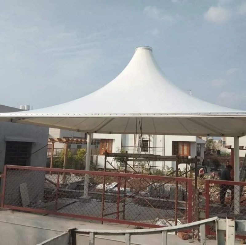 White Gazebo Tensile Structure, for Car Parking, Size : Customized