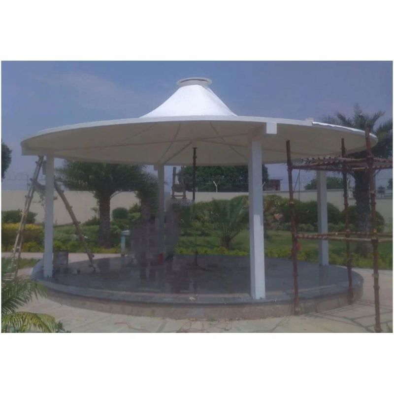 Mild Steel Conical Tensile Structure, for Outdoor, Color : White