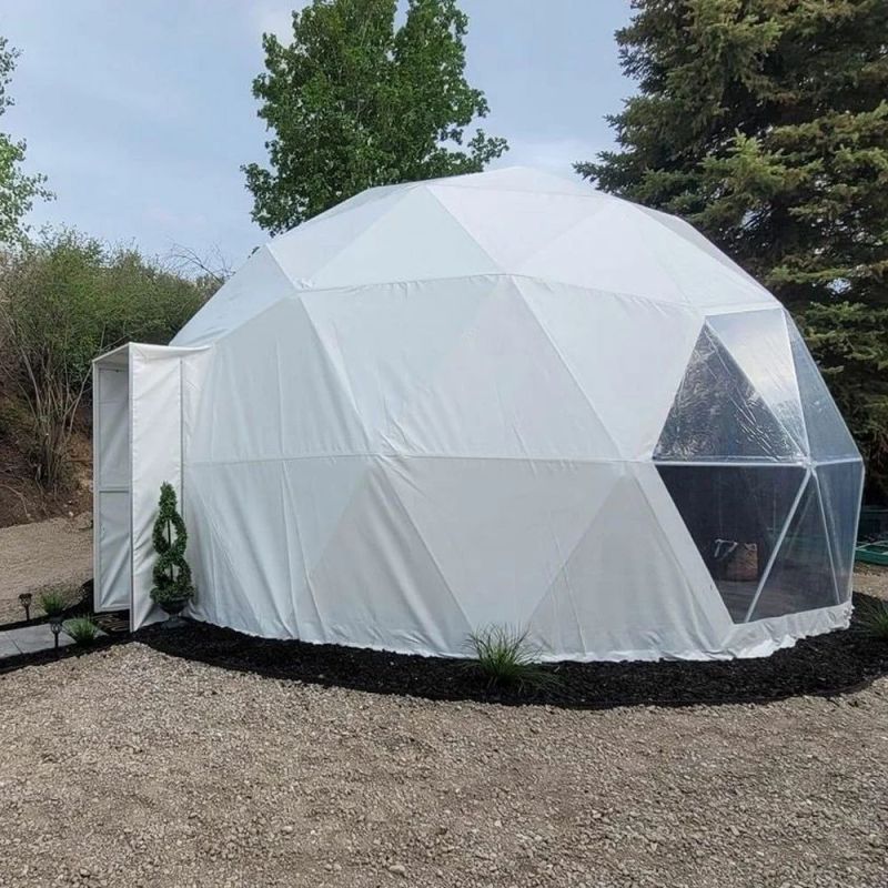 White Plain Mild Steel Dome Tent, for Outdoor