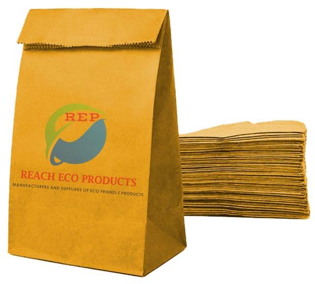 REP Printed Golden Kraft Paper Pouch, for Food Industry