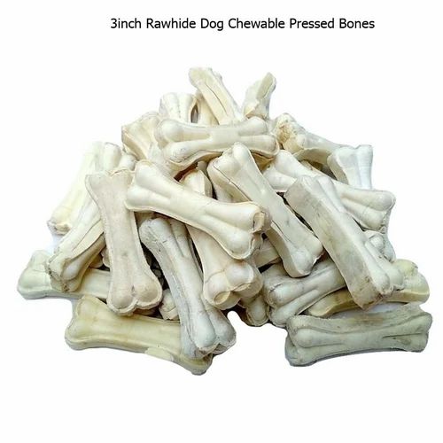 3 Inch Rawhide Dog Chewable Pressed Bones