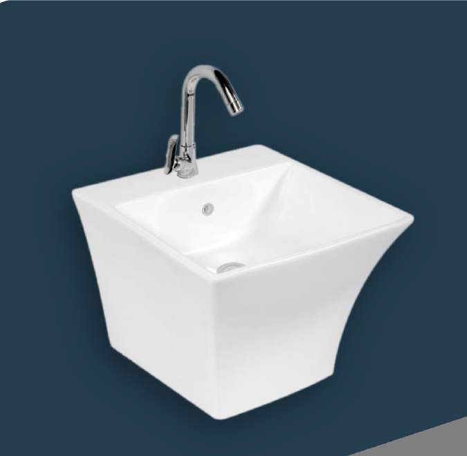 4001 Half Pedestal Wall Hung Wash Basin