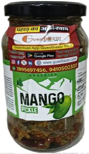 Kasar Organics Mango Pickle, Packaging Type : Glass Jar