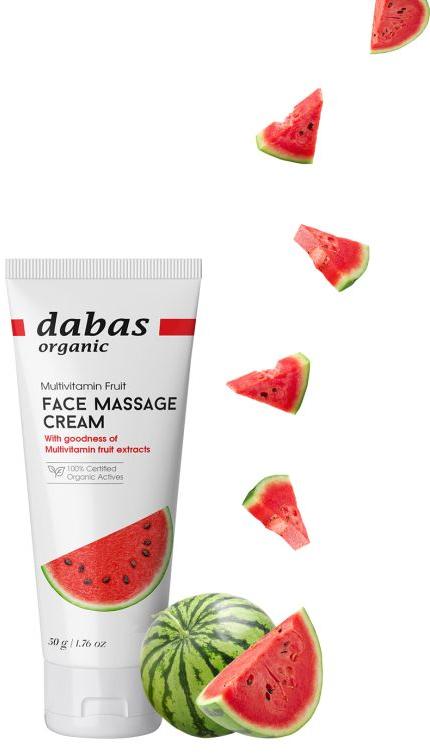 Dabas Organic Multivitamin Fruit Massage Cream, Packaging Type : Plastic Tube
