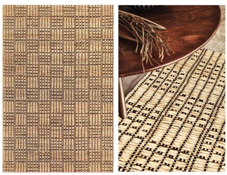 Rectangular Jute+wool 3000 Sei-c-1799 Hand Woven Rug, For Home, Office, Hotel, Floor, Size : 4' X 6'