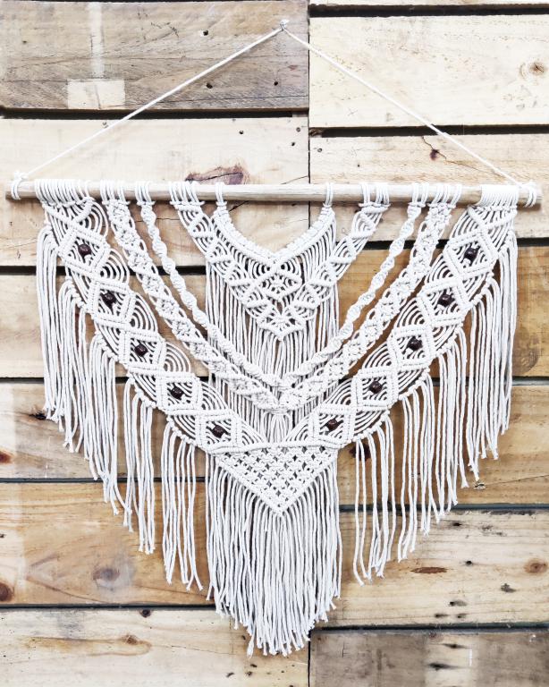 SEI-WH-1532 White Handmade Wall Hangings