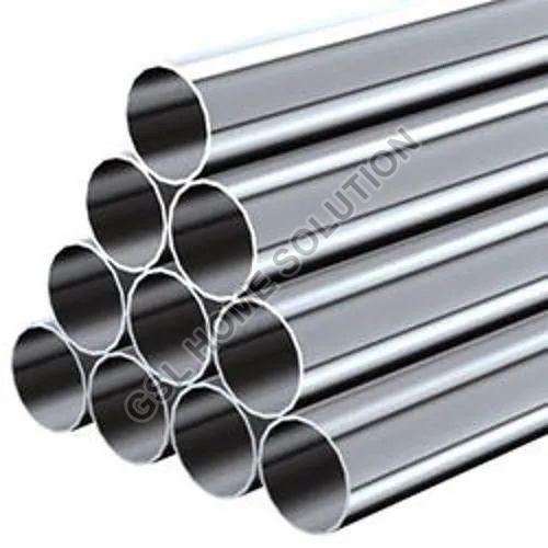 Silver 304 Stainless Steel Round Pipe, for Industrial Use, Packaging Type : Plastic Roll