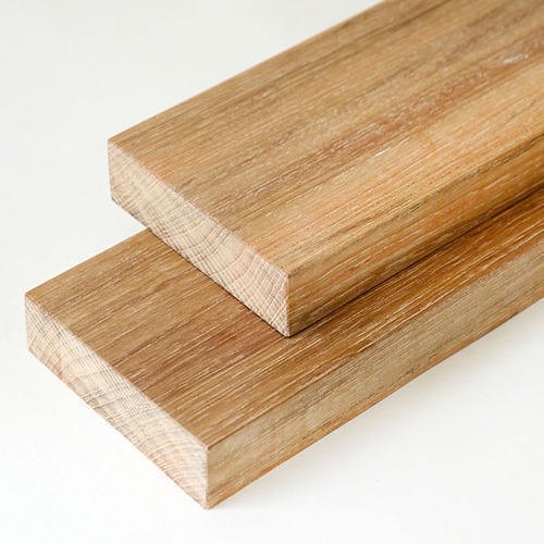 Light Brown Rectangular Plain Teak Wood Plank, for Making Furniture