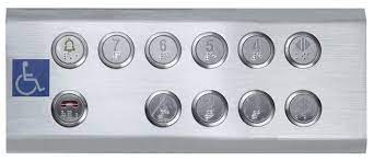 Silver Elevator Cabin Buttons