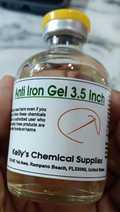 Liquid Anti Iron Gel, For Laboratory, Packaging Type : Glass Bottle