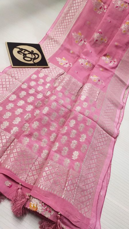 Banarasi Georgette Silk sarees, Size : 6.40 Mtr