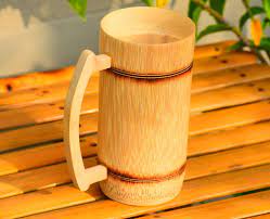 Plain Polished Ceramic Bamboo coffee mug, Size : Large