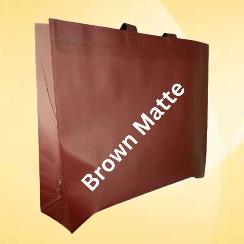 Brown Matte BOPP Box Bag, Handle Type : Loop Handles