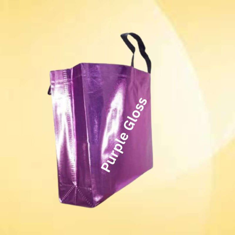 Purple Gloss BOPP Box Bag, Handle Type : Loop Handles