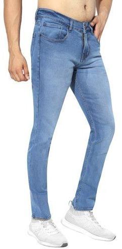 Denim Plain Mens Slim Fit Jeans, Feature : Color Fade Proof, Anti-Shrink