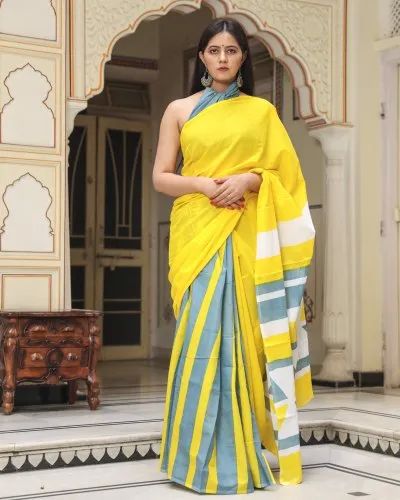 Ladies Cotton Party Wear Saree