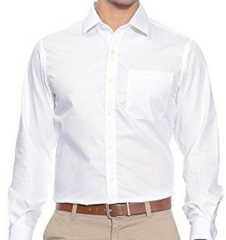 Plain White Mens Formal Shirt, Speciality : Breathable, Anti-Shrink
