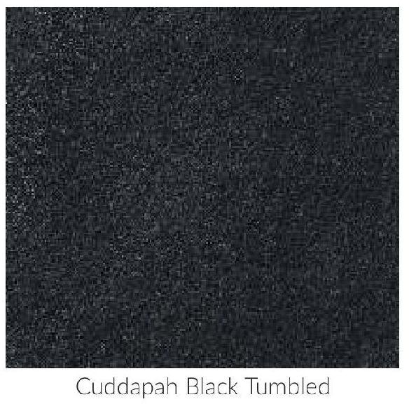 Cuddapah Black Tumbled Limestone Tile, for Bathroom, Kitchen, Wall, Size : 200x200mm, 300x300mm, 400x400mm