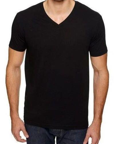 Plain Cotton Mens V-Neck T-Shirt, Feature : Easily Washable, Comfortable, Anti-Wrinkle