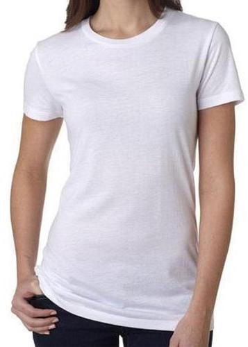 Ladies Plain Round Neck T Shirt, Feature : Breathable, Anti-wrinkle, Anti-shrink