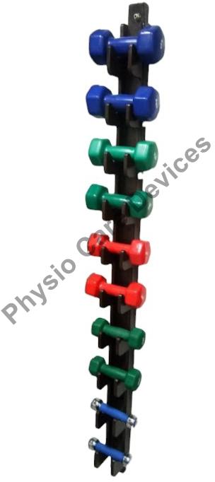 Hexagonal Polished Rubber Dumbbell Set With Stand, For Hospital, Style : Classic