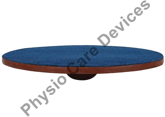 Blue Round wooden Wobble Board, Power Source : Mannual