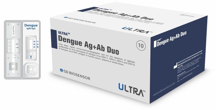 sd biosensor ultra dengue ag ab duo test kit