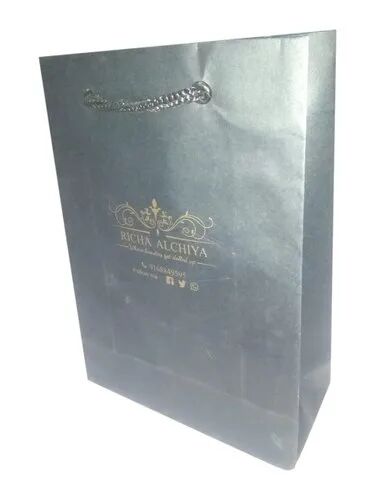 Standard Grey Printed Paper Bag, for Shopping, Size : Multiple