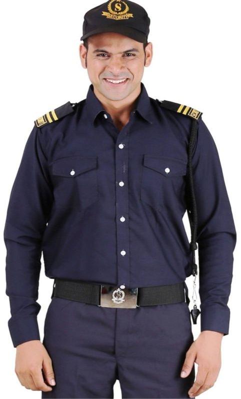 Cotton Mens Security Guard Uniform, Color : Black
