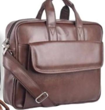 Brown Leather File Bag