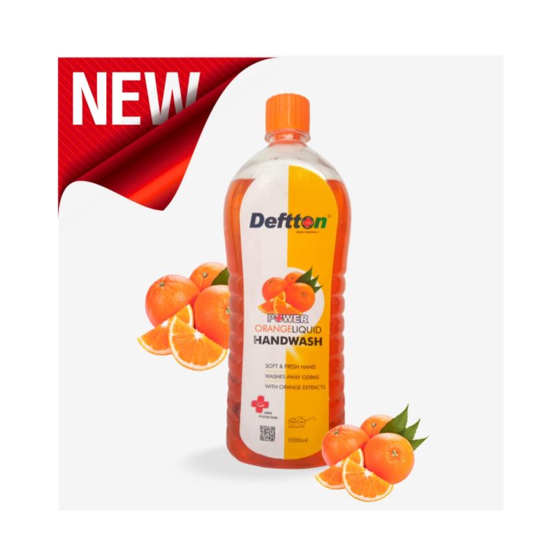 1000ml Deftton Orange Hand Wash Liquid, for Personal Care, Packaging Type : Plastic Bottle