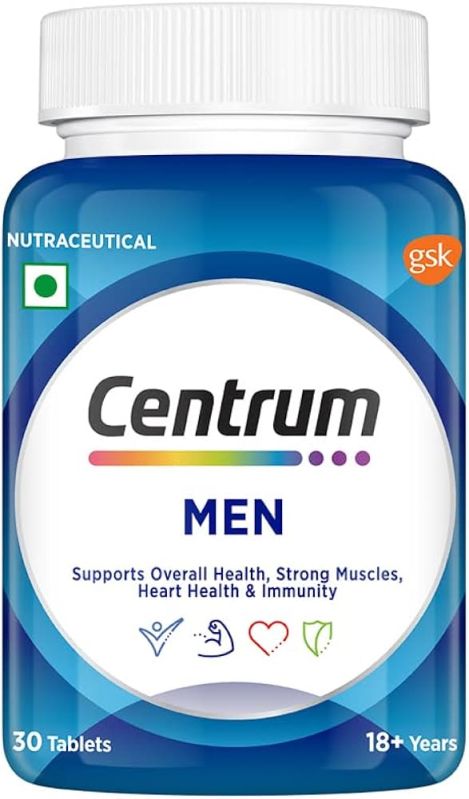 White Centrum Men Tablets, for Supplements, Health Treatment, Packaging Type : Plastic Bottles
