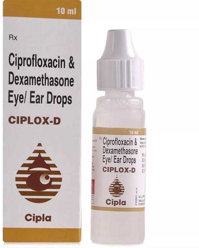 Ciplox D Eye Ear Drops, Bottle Size : 10ml