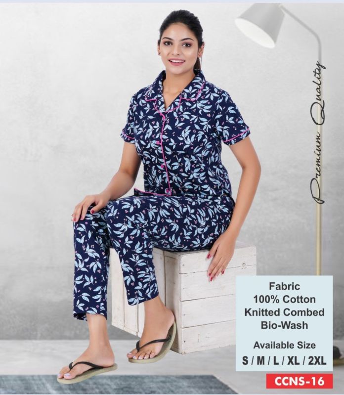 Printed CCNS-16 Ladies Cotton Loungewear, Technics : Machine Made