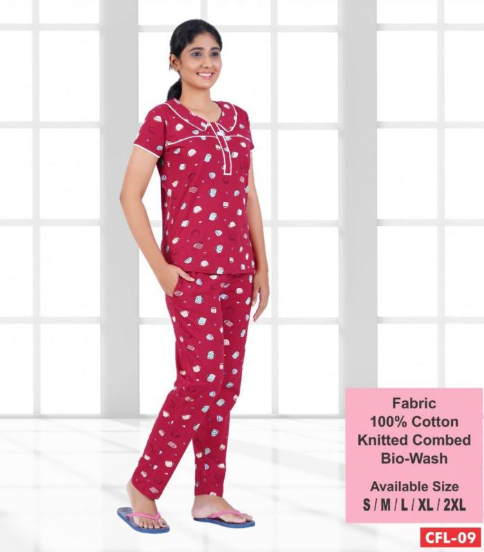 CFL-09 Ladies Printed Cotton Fashion Loungewear