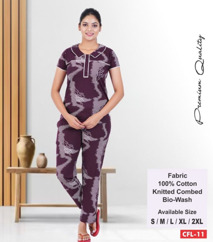 CFL-11 Ladies Printed Cotton Fashion Loungewear, Size : M, XL, XXL