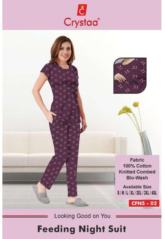 Cfns 02 Womens Feeding Night Suit, Feature : Easily Washable, Comfortable, Anti-Wrinkle