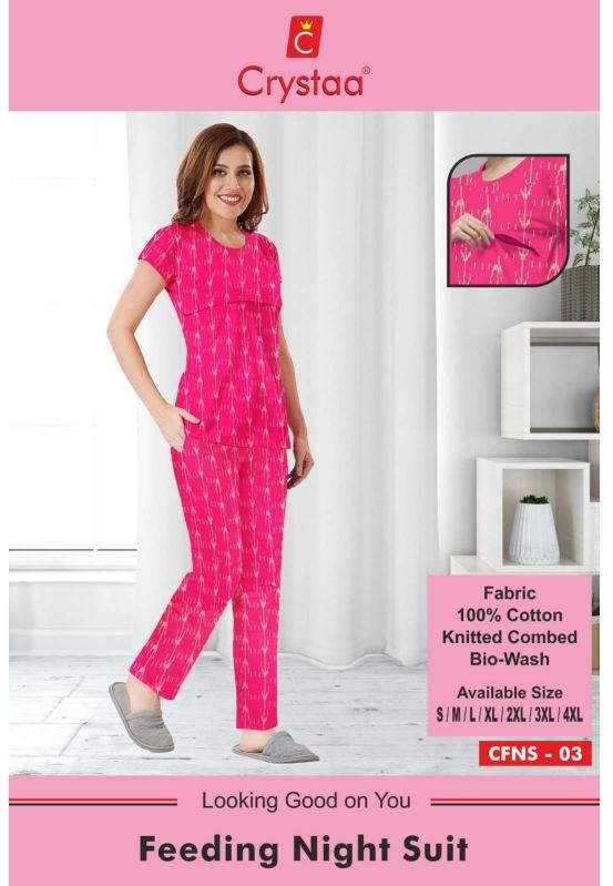 Cfns 03 Womens Feeding Night Suit, Feature : Easily Washable, Anti-Wrinkle