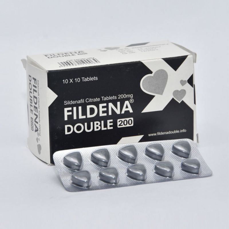 Fildena Double 200mg Tablets, for Erectile Dysfunction, Composition : Sildenafil Citrate