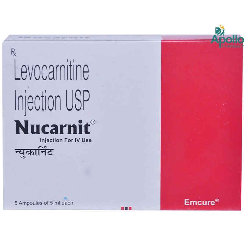 Nucarnit Injection, Packaging Size : 5 Ampoules of 5ml Each